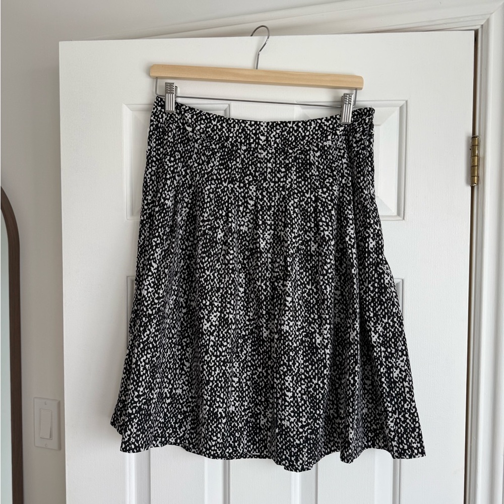 Talbots Monochrome Patterned A-line Skirt